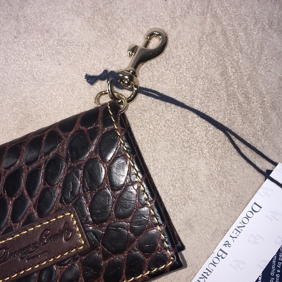 Dooney & Bourke Leather Croco Sm Credit Card Case NWT - Picture 3 of 5